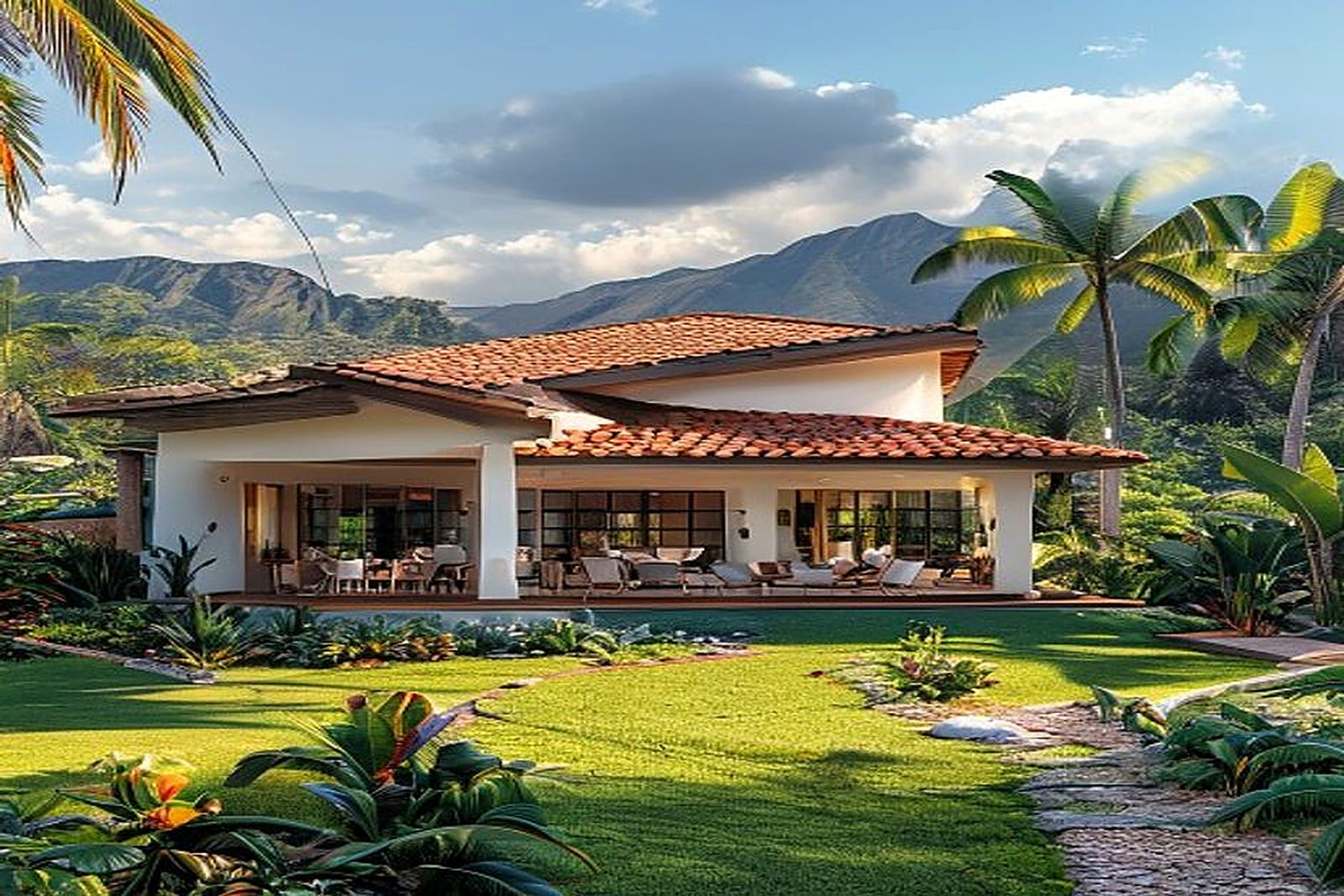 Casa moderna sobre el lote